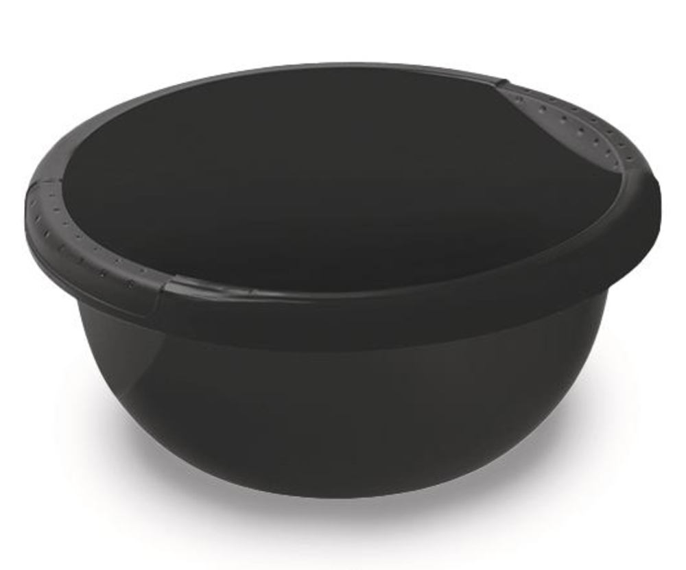 Bowl, recycled PP,, 6 l, anthracite, Ø 340 mm, H 140 mm, 1 unit(s) — Carl Roth, cod 202Y.1