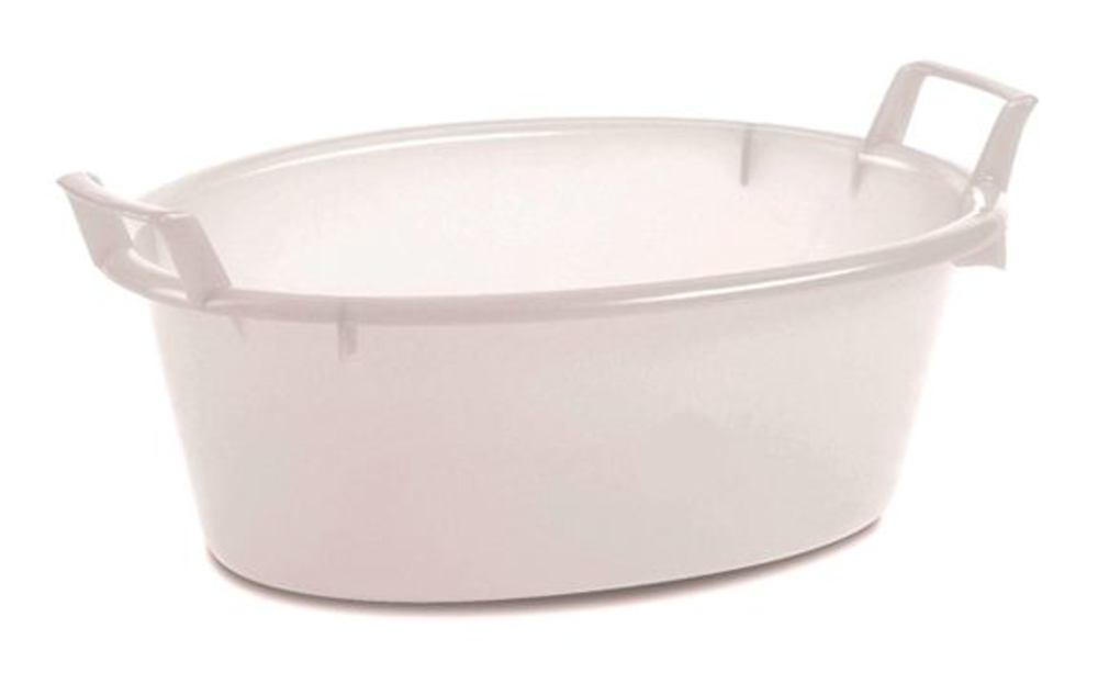 Oval  tub, PP, white, 30 l, 1 unit(s)