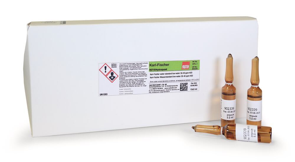 Karl Fischer ROTI®Hydroquant, water standard low water 30-40ppm H2O, 10 unit(s)