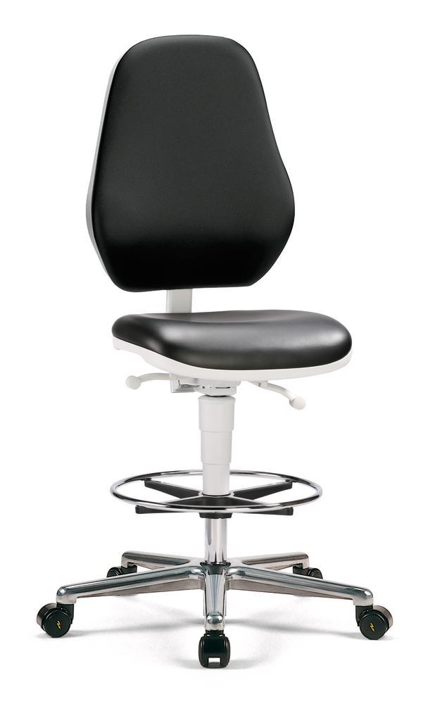 Comfort clean-room chair, Faux-leather, seat height, 690-930 mm, 1 unit(s)