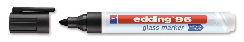 edding 95 glass markers, Black, 1.5-3 mm, 10 unit(s)