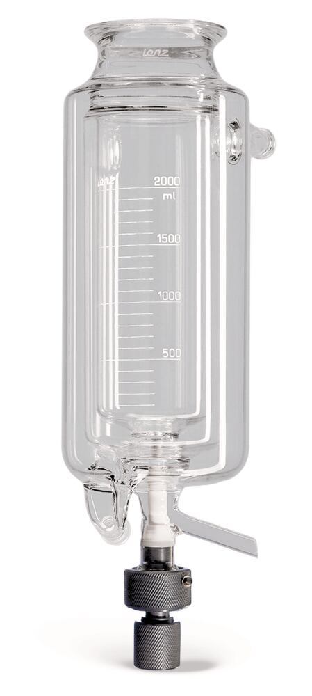 Reaction vessel, DN100, 0.5 l, cylindr.,, grad., temp. vacuum jacket