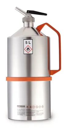 Canistră de laborator de siguranță, oțel inoxidabil, gură de dozare fină, 5 l, 1 bucată