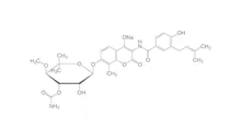 Sare de sodiu a novobiocinei, min. 850 µg/mg, pentru biochimie, 5 g, sticlă