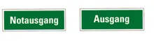 Semn de salvare, Notausgang, doar în germană, 1 bucată