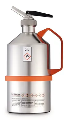 Canistră de siguranță pentru laborator, oțel inoxidabil, gură de dozare fină, 2 l, 1 bucată
