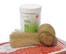 Lână de alamă, aprox. 66 % Cu, aprox. 33 % Zn, 250 g, plastic