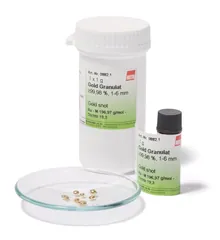 Granule de aur, min. 99,95 %, 1-6 mm, 1 g, sticlă