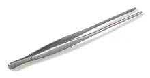 Pensă lungă, dreaptă, oțel inoxidabil, L 30 cm, cu mânere striate de 25 mm