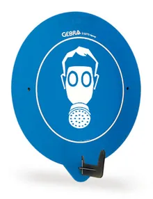 Cârlig Sekuroka®-wall, plastic rigid, semn informativ mască de gaze, 1 buc.