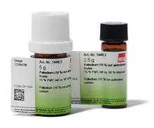 Paladiu (10 %) pe cărbune activ, 10 % Pd/C cu aprox. 60 % apă, 5 g