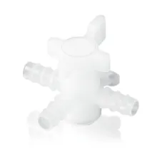 Valvă Rotilabo®-3-way, PVDF, pentru furtunuri cu Ø interior 9-11 mm, 1 buc.