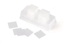 Lamele, pătrate sau dreptunghiulare, sticlă borosilicată transparentă, 24 x 50 mm