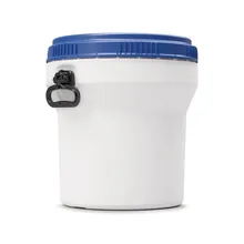 Butoi stivuibil, 30 l, alb cu capac albastru cu filet, 1 bucată