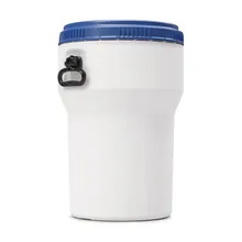 Butoi stivuibil, 40 l, alb cu capac albastru cu filet, 1 bucată