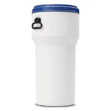 Butoi stivuibil, 60 l, alb cu capac albastru cu filet, 1 bucată