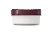 Borcan cu gât larg Packo, alb, HDPE, Cu capac filetat și dop, 300 ml, 10 buc.