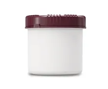 Borcan cu gât larg Packo, alb, HDPE, Cu capac filetat și dop, 650 ml, 10 buc.