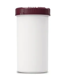 Borcan cu gât larg Packo, alb, HDPE, Cu capac filetat și dop, 1300 ml