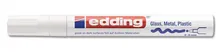 Marker vopsea edding®, 750, alb, vârf rotund, fin, 2-4 mm, 10 bucăți