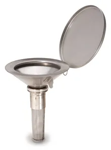 Pâlnie de siguranță din oțel inoxidabil, Slimline, cu filet fin de 2 inch