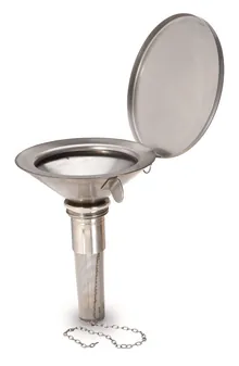 Pâlnie de siguranță din oțel inoxidabil, Slimline, cu filet grosier de 2 inch