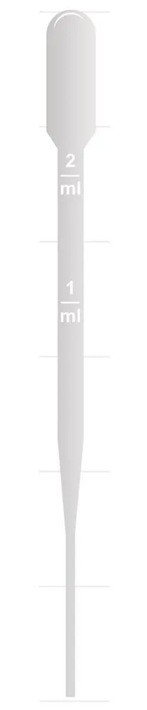 Pipete Pasteur gradate, 2 ml nesterile, 500 unități