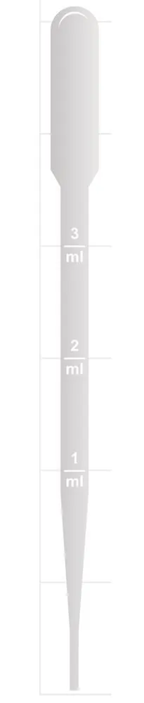 Pipete Pasteur gradate, 3 ml nesterile, 500 unități