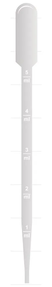Pipete Pasteur gradate, 5 ml nesterile, 250 unități