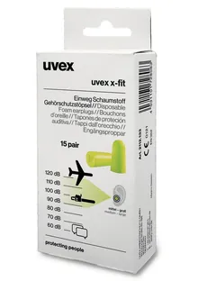 Antifoane X-fit, de la UVEX, EN 352-2, în cutie mini, 15 perechi