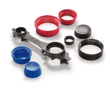 Capac cu inel de siguranță, roșu, 28 mm, 10 bucăți