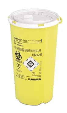 Recipient de eliminare 0.8 l Medibox®, 18 bucăți