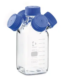 Flacon HPLC cu gâturi multiple 1000 ml, DURAN® GL 45, pătrat, cu patru gâturi laterale, 1 unitate(ăți)