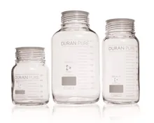 Flacon DURAN PURE cu gât larg și filet, sticlă transparentă, 0.5 l, filet GLS 80