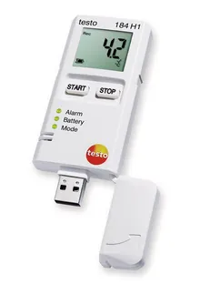 Înregistrator de date cu două canale testo 184 H1, -20 până la +70 °C, 0-100 % UR, 1 bucată