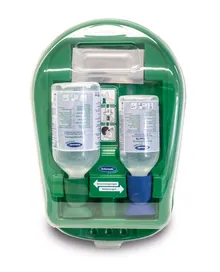Stație Actiomedic MedidropII pentru spălarea ochilor, 1x soluție NaCl 0.9% și 1x soluție BioPhos®74
