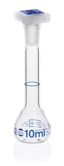 Balon cotat Blaubrand, cl.A, dop PP, sticlă Borosil 3.3, 10 ml, șlefuire 10/19