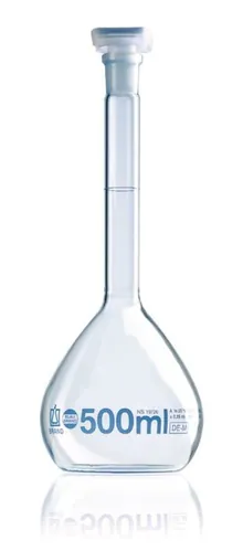 Balon cotat Blaubrand, cl.A, dop PP, sticlă Borosil 3.3, 250 ml, șlefuire 14/23