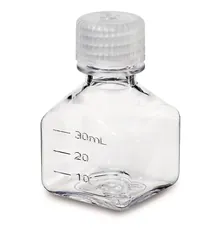 Flacon cu gât îngust, pătrat, PC, 30 ml, 12 buc.