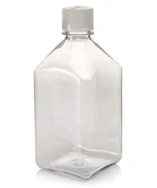 Flacon cu gât îngust, pătrat, PC, 1 l, 4 buc.