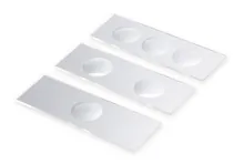 Lame microscopice cu adâncitură, 2 adâncituri, șlefuite la 90°, 76 x 26 mm, 50 unități