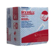 Șervețele reutilizabile WYPALL® X80 Plus, 1 strat, alb/albastru, pungă, 345 x 335 mm