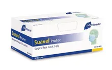 Măști medicale de față, Suavel Protec, tip IIR, albastre, 50 bucăți