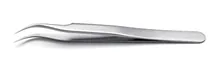 ROTILABO® pensetă de precizie, Cotită S, tip 7, L 118 mm, SS 0.09 mm, 1 bucată