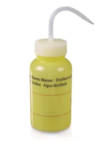 Flacon de spălare, gât larg, LDPE, apă distilată, 500 ml, 1 bucată