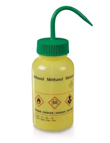 Flacon de spălare, cu gât larg, LDPE, metanol, 500 ml, 1 bucată