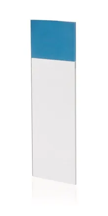 Lame microscop, șlefuite, 90°, 25 x 75 mm, albastre, 50 bucăți