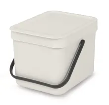 Coș de gunoi Sort + Go, gri deschis, 6 L, L 200 x A 245 x Î 181 mm, 1 bucată