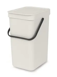 Coș de gunoi Sort + Go, gri deschis, 12 L, L 200 x A 249 x Î 351 mm, 1 bucată