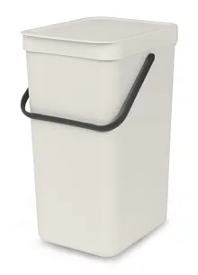 Coș de gunoi Sort + Go, gri deschis, 16 L, L 220 x A 279 x Î 401 mm, 1 bucată